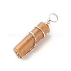 Pendentifs de jade topaze naturelle&nbsp;PALLOY-JF01575-05