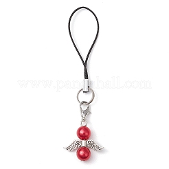 12 pendentif ange en alliage acrylique imitation perle&nbsp;HJEW-JM02557