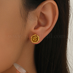 Boucles d'oreilles à tige en laiton avec fleur&nbsp;IE2637