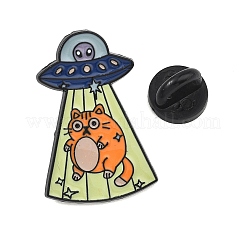 UFO-Broschen mit Katzenmotiv aus Emaille&nbsp;JEWB-I061-02EB