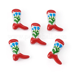 5 perle en émail de verre pour peinture de cuisson de bottes&nbsp;LAMP-TADJ0001-08G