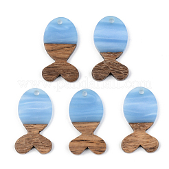 Colgantes de resina y madera de nogal&nbsp;RESI-S389-053B