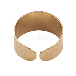 Anillos de puño abiertos de acero inoxidable 304 con revestimiento iónico (IP) para mujer&nbsp;RJEW-G285-69G