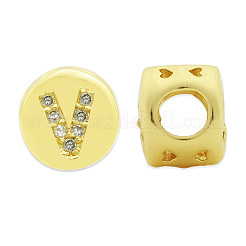 Messing Micro Pave klare Zirkonia Perlen&nbsp;KK-T030-LA843-VX3