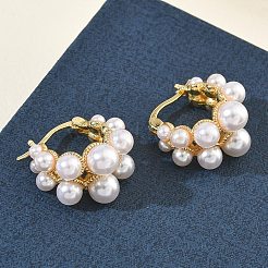 Boucles d'oreilles en laiton de cercle pour les femmes&nbsp;EJEW-A168-23G