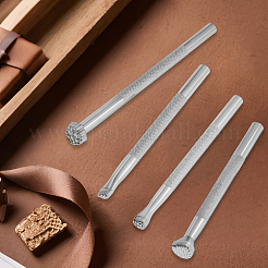 4 Stück 4 Stile DIY-Lederhandwerksstempel aus Legierung&nbsp;FIND-BBC0004-37
