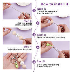 Kits de fabrication de porte-clés bricolage&nbsp;DIY-WA0001-34