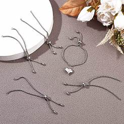 10 braccialetto scorrevole regolabile in acciaio inossidabile 304/braccialetti bolo&nbsp;STAS-BBC0001-63P