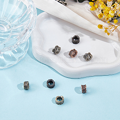 8 Stück 4 Farben Messing European Beads&nbsp;KK-ME0004-22