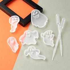 Silikonformen für Halloween-Statuen mit Geisteranhänger&nbsp;DIY-LS0001-15