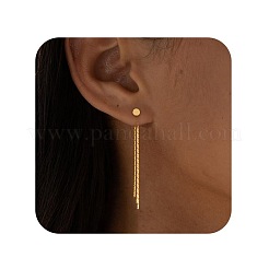 Orecchini a bottone con nappe a catena in ottone&nbsp;FS-WGE0263-03