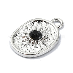 Legierung schwarze Strass Anhänger&nbsp;PALLOY-S188-09P-02