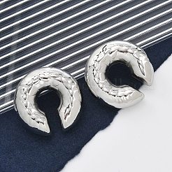 Orecchini a polsino a forma di C in acciaio inossidabile 304 per donna&nbsp;EJEW-M068-07P