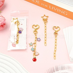 20 pièces 2 styles de décorations pendantes en fer&nbsp;HJEW-YW00427