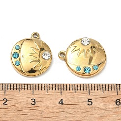 Pendentifs en strass en acier inoxydable 304&nbsp;STAS-L308-06G