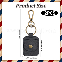 Ciondolo porta anello in pelle PU rettangolare decorazione&nbsp;AJEW-CP0011-03
