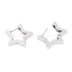 Orecchini a cerchio huggie in acciaio inossidabile 304 anti-ossidazione&nbsp;STAS-S103-26P