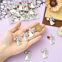 30 pendentif en alliage argent antique avec strass&nbsp;FIND-CJ0006-07