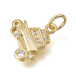 Latón micro pavimenta claro cubic zirconia encantos&nbsp;CU-CBAEEA8-30G