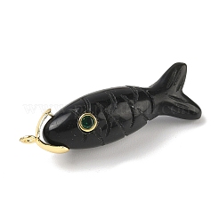 Geschnitzte Anhänger aus natürlichem Obsidian&nbsp;G-P599-07G-01