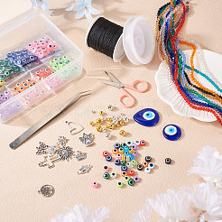 Bausatz für das Armband des bösen Blicks&nbsp;DIY-TA0004-43