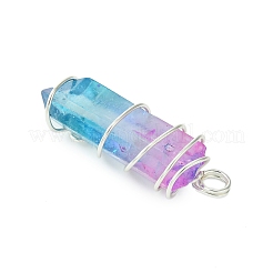 Pendentifs en quartz teints naturels bicolores&nbsp;PALLOY-JF02800-02