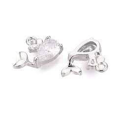 Ciondoli in ottone zirconi chiari micro pavé&nbsp;KK-N288-15P