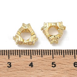 Perles de zircon cubique transparentes en laiton serties de micro-pavés en forme de nœud papillon&nbsp;KK-D228-04G