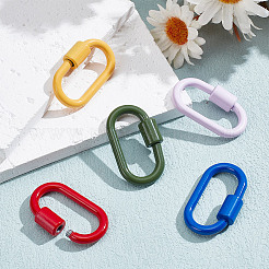 5 Stück 5 Farben Backfarbe Legierung Schraubverschluss Karabiner&nbsp;FIND-FI0001-12