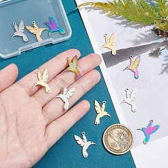 12 Stück 3 Farben 201 Edelstahlanhänger&nbsp;STAS-UN0033-80