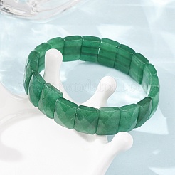 Bracelets extensibles unisexes en perles de jade naturel de Malaisie&nbsp;G-K303-02E