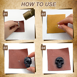 16 bolsa de remaches decorativos de aleación de calavera&nbsp;DIY-DR0007-75EB
