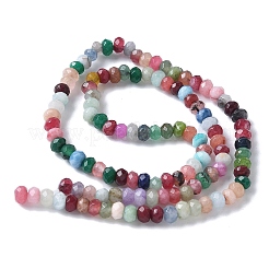 Gefärbte natürliche Malaysia Jade Rondelle Perlen&nbsp;G-E316-2x4mm-55