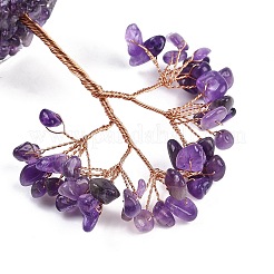 Decorazioni con albero della vita in trucioli di ametista naturale&nbsp;DJEW-B013-01D
