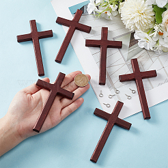 6 Stück Holzkreuz-Wanddekoration&nbsp;AJEW-GO0002-23A
