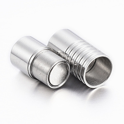 Fermoirs magnétiques en acier inoxydable 304 lisse et résistant au ternissement avec emembouts collées&nbsp;STAS-H402-20P-6mm