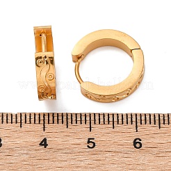 Orecchini a cerchio in acciaio inossidabile 304 effetto lucidatura&nbsp;EJEW-M001-17G