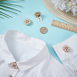 4 Stück Schnalle mit Blumenornament aus Strassen aus Legierung&nbsp;DIY-FG0007-77