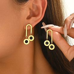 Boucles d'oreilles pendantes en acier inoxydable émaillé 201 pour femmes&nbsp;CG3139