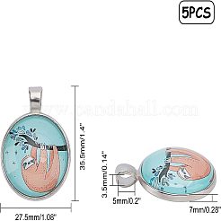 Legierung Glas-Anhänger&nbsp;PALLOY-CA0001-23