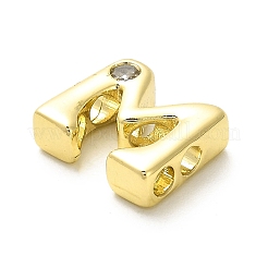 Cremagliera in ottone placcatura perline zirconi&nbsp;KK-L210-008G-M