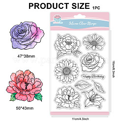 Individuelle transparente Stempel aus PVC-Kunststoff&nbsp;DIY-WH0448-0795