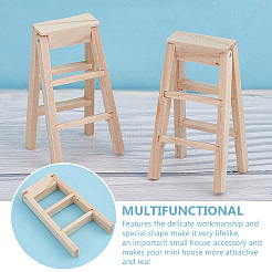 Mini-Leitern aus Holz&nbsp;DIY-WH0021-58