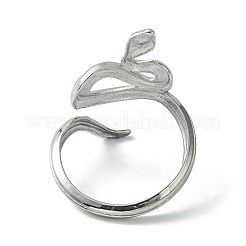 Bague de manchette ouverte en acier inoxydable 304 anti-ternissement&nbsp;RJEW-L110-033P