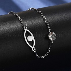 201 Edelstahl-Kabelkettenarmbänder&nbsp;BJEW-H205-01B-P