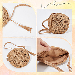 1 sac à bandoulière tricoté en coton papyrus&nbsp;AJEW-BBC0002-27A