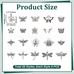 100 pz 20 stili pendenti in lega di stile tibetano&nbsp;FIND-UN0010-15