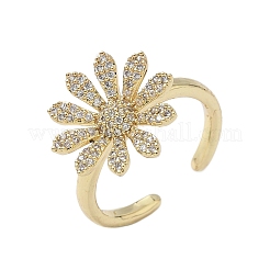 Polsini aperti in ottone con micro pavé di zirconi&nbsp;RJEW-H256-06G