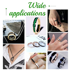 18 stücke 18 stile 201 edelstahl geriffelte finger ring einstellungen&nbsp;STAS-UN0042-78