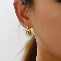 Orecchini a cerchio da donna a cuore cavo in ottone&nbsp;FA5048